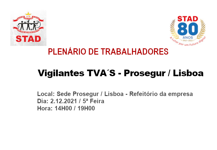 Plenário de Trabalhadores TVAS PROSEGUR lisboa