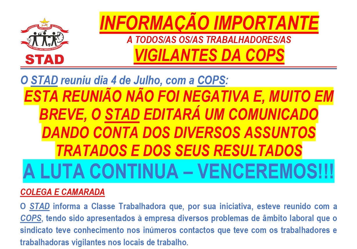 Nº 71 COPS INFORMAÇÃO REUNIÃO com COPS capa